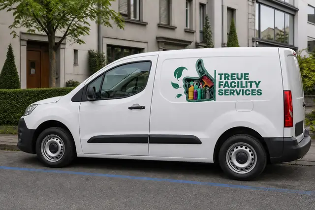Firmenwagen von Treue Facility Services in Zürich